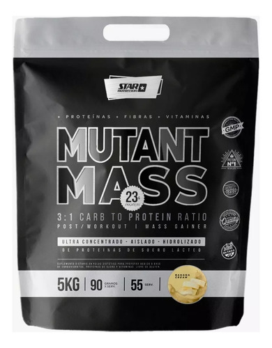 Star Nutrition Mutant Mass 5kg Sabor Banana. Ganador 