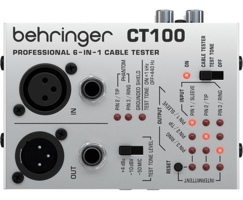 Imagem 5 de 6 de Testador De Cabos Profissional Behringer Ct100 Loja Oficial