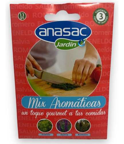 Semillas Mix Aromáticas Eneldo Salvia Y Romero 1.1 Gr Anasac