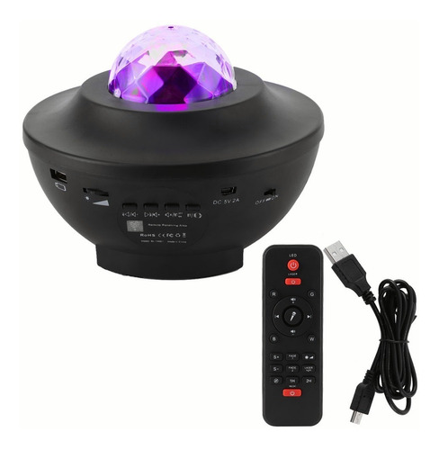 Rgb Star Lámpara Proyección Bluetooth Usb Control Voz Led