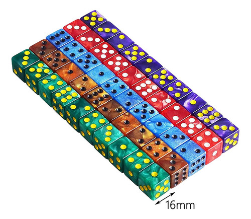 Aplicável A 50 Uds. Dados De 6 Lados Dados De 16mm Dados De