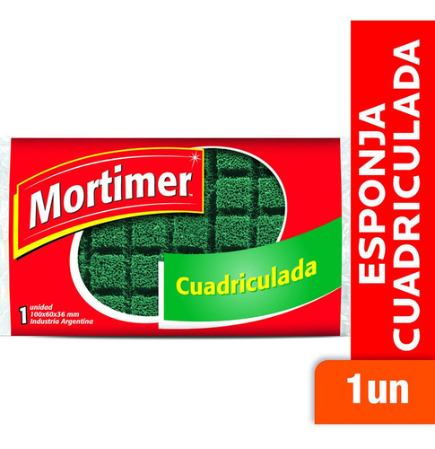 Imagen 2 de 6 de Esponja Cuadriculada Mortimer Limpieza Fuerte Resistente