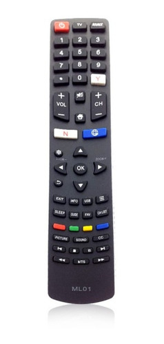 Control Remoto Tv Smart Led Para Tv Tcl Netflix 