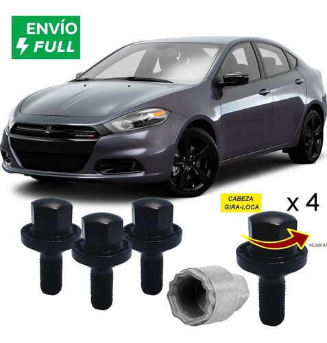 Set 4 Tuercas Seguridad Dodge Dart 12 X 1.25