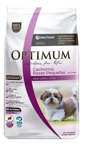 Optimum Perro Cachorro Razas Pequeñas X 15 Kg