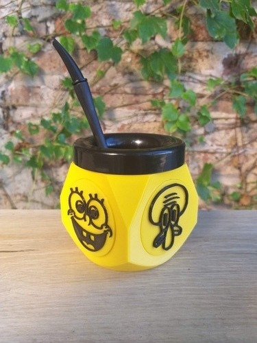 Bob Esponja Mate + Bombilla Ideal Regalo