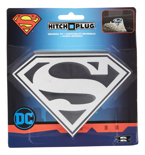 Tap On Enganche Logo Superman Aluminio Cepillado