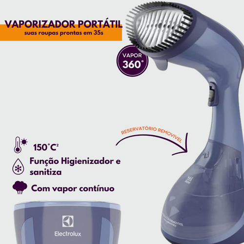 Vaporizador Passadeira Dobrável Roupa No Cabide Eps10 127v