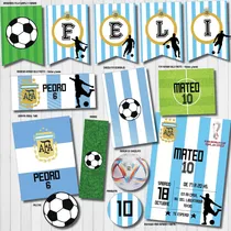 Comprar Kit Imprimible Personalizado Argentina Mundial Futbol