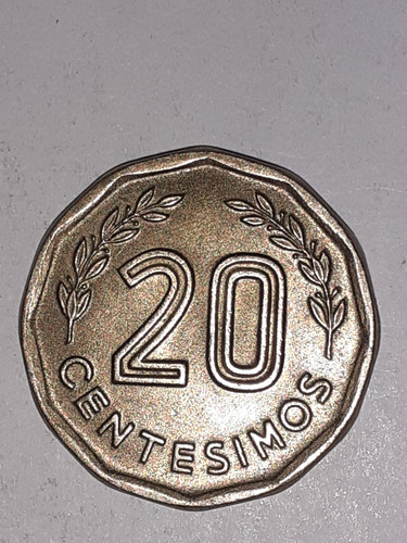 Moneda Uruguaya De 20 Centesimos Del Año 1976
