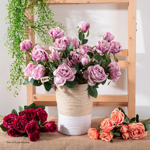 Soku Ramo Rosas Flores Boda Decoración Bouquet Extra Grande Color Rosa