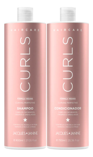 Shampoo + Condicionador Jacques Janine Hair Care Curls 750ml