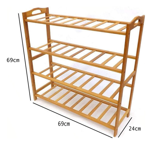 Zapatero Organizador Mueble Zapatero Madera 4 Niveles