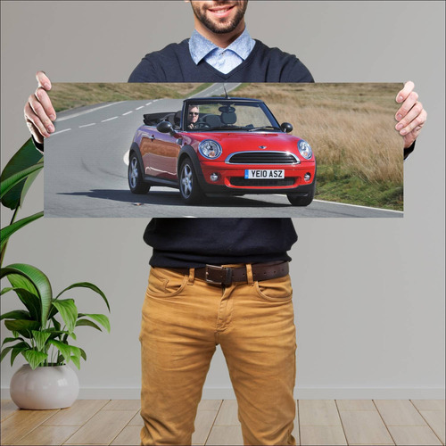 Cuadro 30x80cm Auto 2009 Mini One Convertible Uk 59