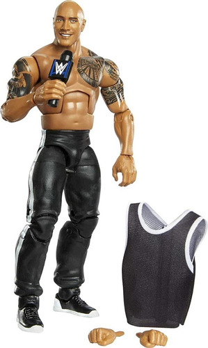 Imagen 1 de 3 de Figura The Rock La Roca Wwe Mattel Elite Original 100%