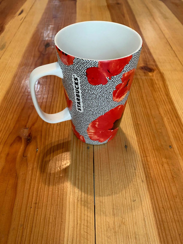 Vaso Taza Starbucks Cerámico Clásico 473ml Flor De Loto (Usado)