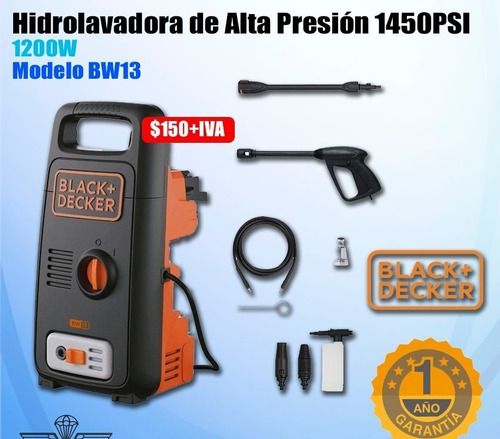 Hidrojet Black+decker 1450psi Mod:bw13