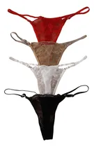 Comprar Pack X3 Colaless Tangas Regulables Encaje Colores Surtidos