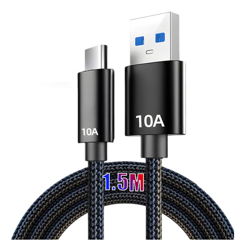 Cable De Datos De Carga Rápida De 120 W, 10 A, Cable Usb Tip