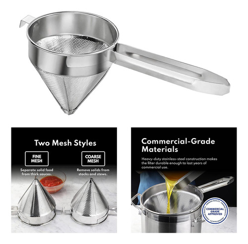 Colador De Caldo De Acero Inoxidable, De Cocina, Colador Con