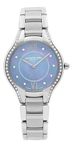 Noemia Stainless Steel Blue Dial Diamond Womens Watch - 5132