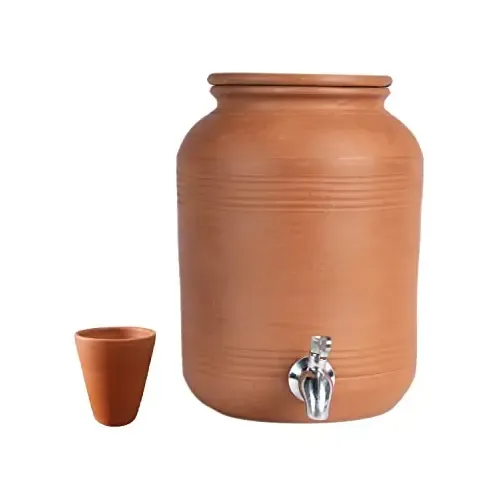 Pack 3 Vasos Artesanales De Barro - Hechos A Mano En España (9cm Altura)