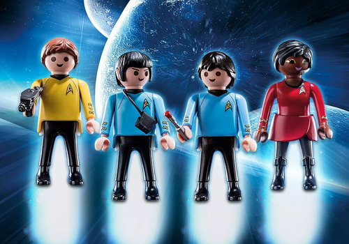 Set Figuras Playmobil Star Trek Tripulación Enterprise 10 Pc