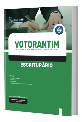 Apostila Prefeitura Votorantim Sp - Escriturário