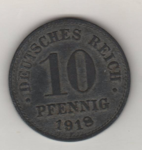 Alemania Imperio Moneda De 10 Pfennig 1918 Km 26 - Xf