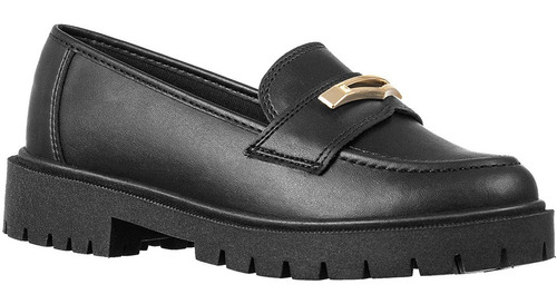 Mocassim Feminino Sapato Loafer Casual Tratorado Confortável