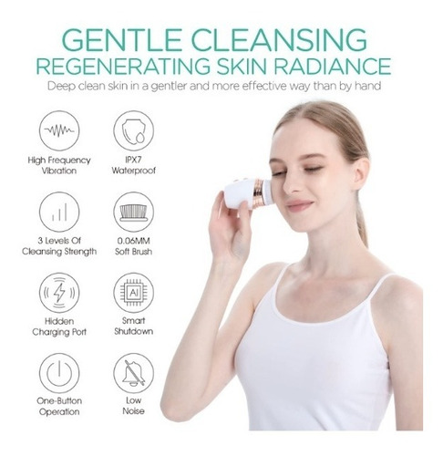 Imagen 2 de 8 de Cepillo Limpieza Profunda Poros Exfoliante Masaje Unisex Usb
