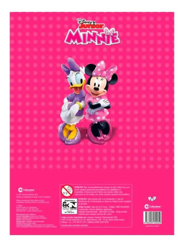 Livro Ler E Colorir + 6 Lápis De Cor - Minnie, De Disney., Vol. 1. Editora Culturama, Capa Mole Em Português, 2021