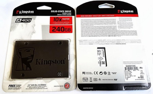 Imagen 3 de 3 de Disco Sólido Ssd Kingston Sa400s37/240g 240gb