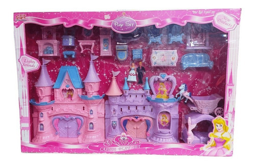 Castillo De Princesas Con Accesorios Con Luz Y Sonidos Color Rosa