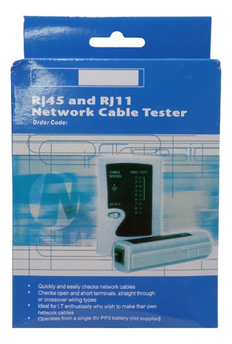 Tester Lan Rj45/rj11  Con 12 Rj45 Cable Tester Otiesca