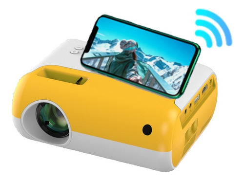 Mini Projetor Portátil P80 Amarelo Wifi Evolução Yg300