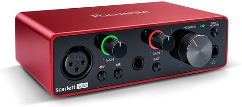Placa De Sonido Focusrite Scarlett Solo 3 Gene Interface