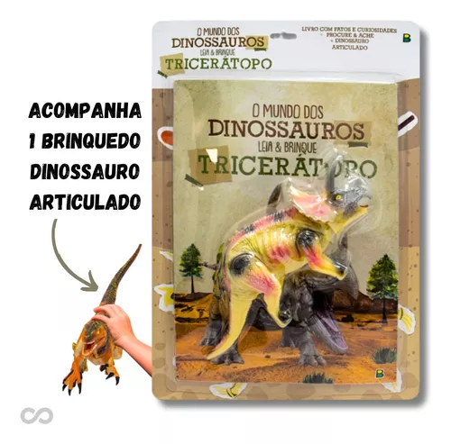 Livro - Faça E Brinque : Dinossauro - 3D - Pikoli Brinquedos Educativos