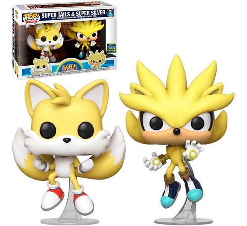 Funko Pop Sonic Super Tails & Super Silver Sdcc 2020