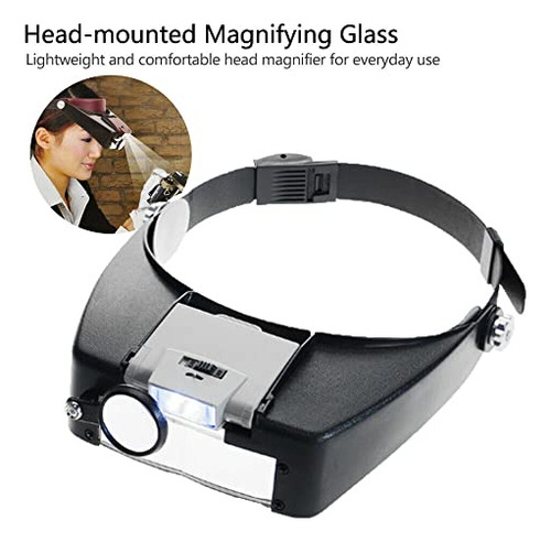 Lupa Con Diadema Lámpara Gafas Lupa Lente Lupa De Cabeza Aju