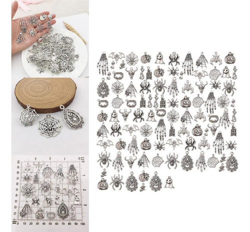 100 Piezas Variadas De Dijes De Halloween Colgantes