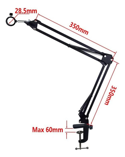 Brazo De Microscopio Ajustable Con Lente De Montura C Con Zo