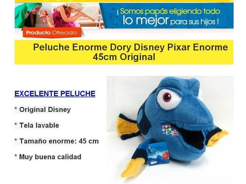 Peluche Enorme Dory Disney Pixar Enorme 45cm Original