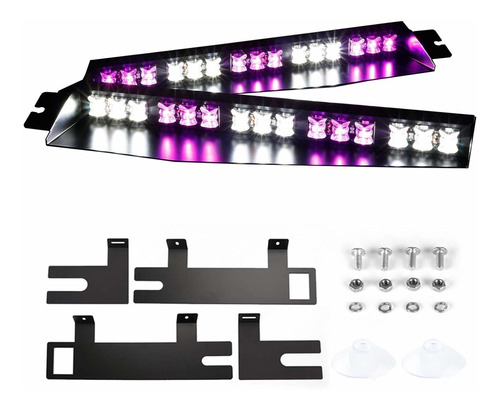 Abright Luces De Visera De 30 Led Con 26 Patrones De Flash P