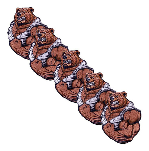 Parche Para Decorar La Ropa, Mxrab-005, 5 Parches, Oso, 7x6c