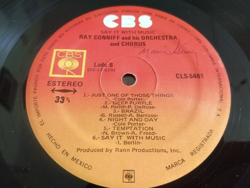 Ray Conniff Lp Say It With Music (Usado)