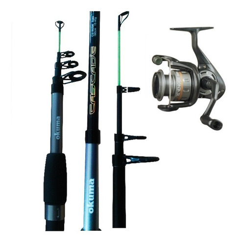Imagen 1 de 6 de Combo Caña Okuma Telescópica 2,70 Mts + Reel + Tanza Bentanc
