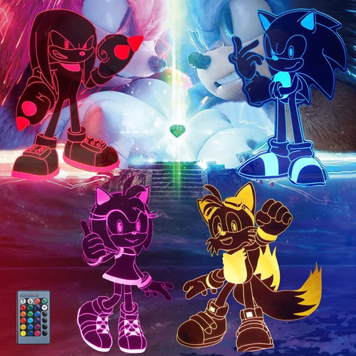 Sonic 2 Toys Luz Nocturna 4 Patrone Lampara Ilusion 16