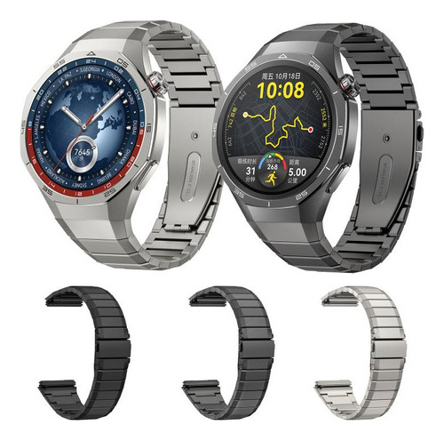 Correa De Reloj De Aleación De Titanio Negra For Huawei Wat