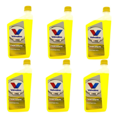 Caja X 6 Valvoline Zerex Refrigerante Amarillo Concentrado